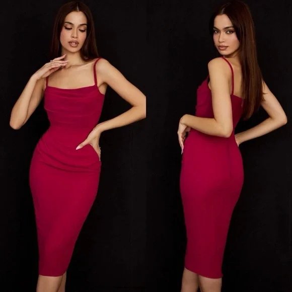 House of CB Red Midi Dress - Picture 2 of 7